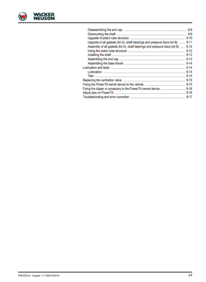 Wacker Neuson Excavator EZ20CN Service Manual - Image 8