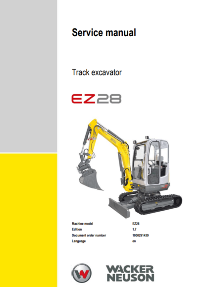 Wacker Neuson Excavator EZ28 Service Manual
