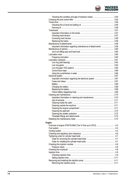 Wacker Neuson Excavator EZ28 Service Manual - Image 5