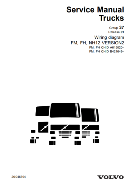 Volvo FM FH NH12 Wiring Diagram CHID A615020- , CHID B421649 - Image 2