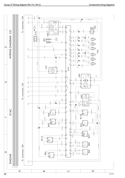 Volvo FM FH NH12 Wiring Diagram CHID A615020- , CHID B421649 - Image 4