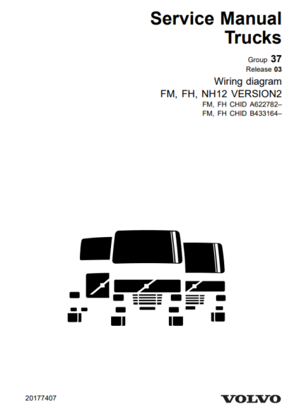 Volvo FM FH NH12 Wiring Diagram CHID A622782 - , CHID B433164 - Image 2