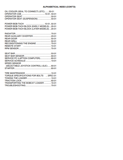 Bobcat S220 S220 Turbo HF Service Manual - Image 3