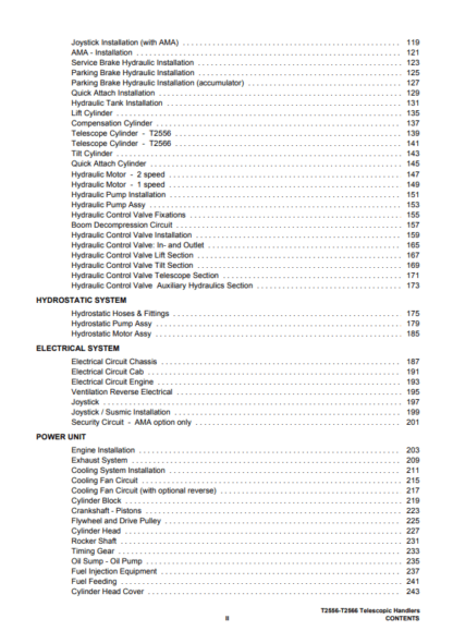 Bobcat T2256 T2566 Telescopic Handler Parts Catalog - Image 3