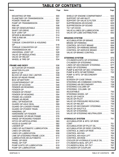 CAT 966H Wheel Loader Parts Manual - Image 3