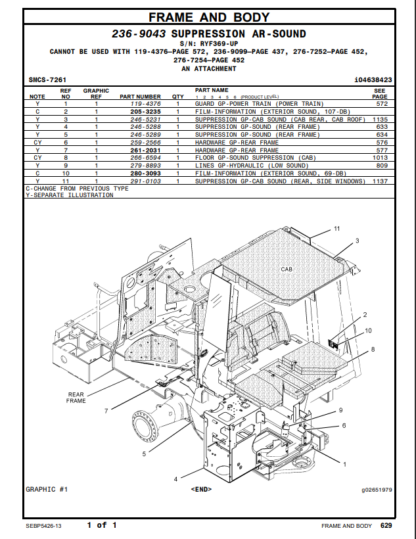 CAT 966H Wheel Loader Parts Manual - Image 7