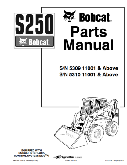 Bobcat S250 Parts Manual
