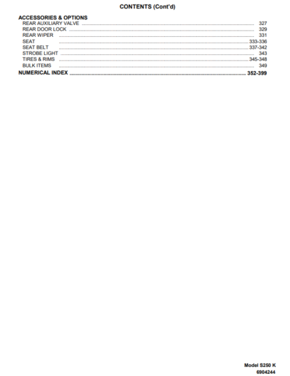 Bobcat S250 Parts Manual - Image 4