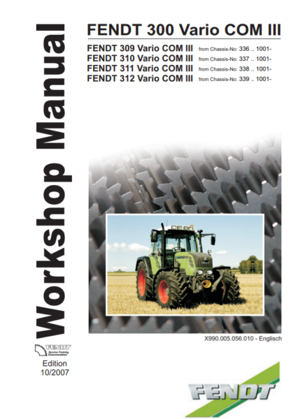 FENDT 300 310 311 312 Vario COM III Workshop Manual - Image 2