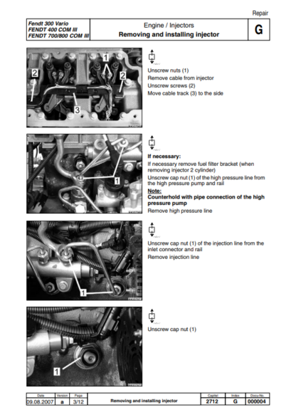 FENDT 300 310 311 312 Vario COM III Workshop Manual - Image 11