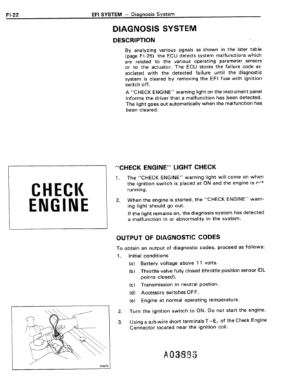 Toyota 4Runner Truck FSM 1985 Repair Service Manual - Image 12