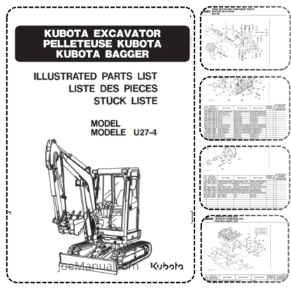 KUBOTA U27-4 Excavator Parts Catalog