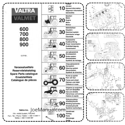 Valtra Valmet 600 700 800 900 Parts Catalog