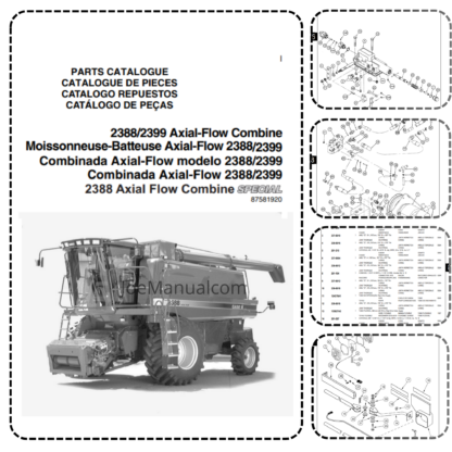 CASE 2388 2399 Axial-Flow Combine Parts Catalog
