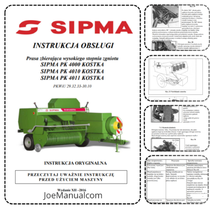 SIPMA PK 4000 4010 4011 Instrukcja Obsługi i Konserwacji