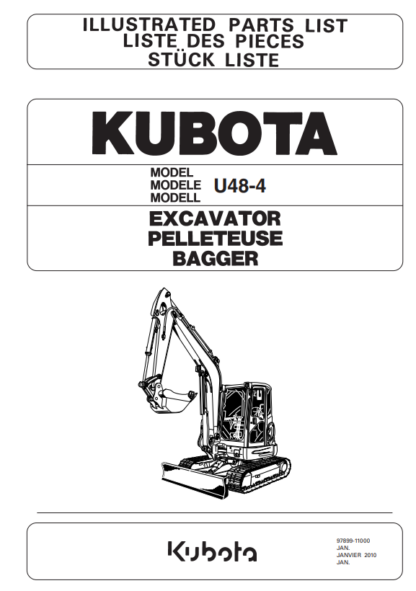 KUBOTA U48-4 Excavator Parts Catalog - Image 2