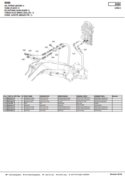 KUBOTA U35-3 Excavator Parts Catalog - Image 7