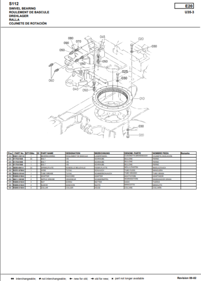KUBOTA U35-3 Excavator Parts Catalog - Image 8