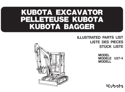 KUBOTA U27-4 Excavator Parts Catalog - Image 2