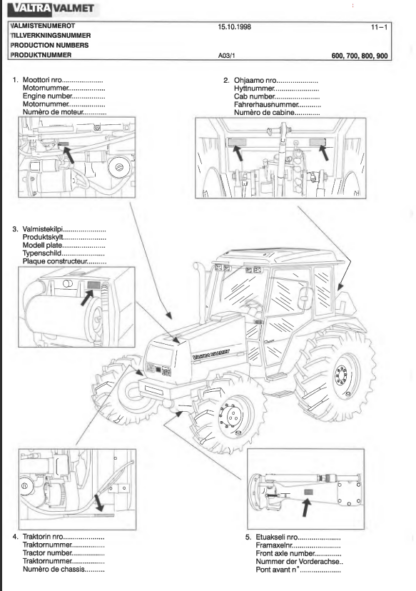 Valtra Valmet 600 700 800 900 Parts Catalog - Image 7