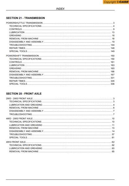 CASE 580T 580ST 590ST 696ST Backoe Loader Service Manual - Image 6
