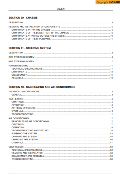 CASE 580T 580ST 590ST 696ST Backoe Loader Service Manual - Image 3