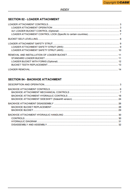 CASE 580T 580ST 590ST 696ST Backoe Loader Service Manual - Image 4