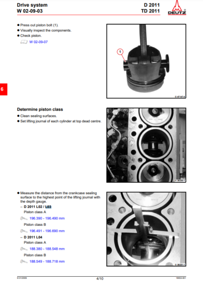 DEUTZ Engine D TD 2011 L01 L02 L03 L04 Workshop Manual - Image 5