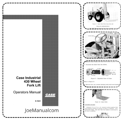 Case 430 Wheel Fork Lift Operator Manual