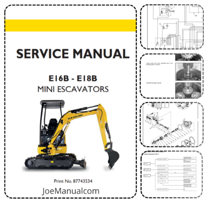 New Holland Excavator E16B E18B Service Manual