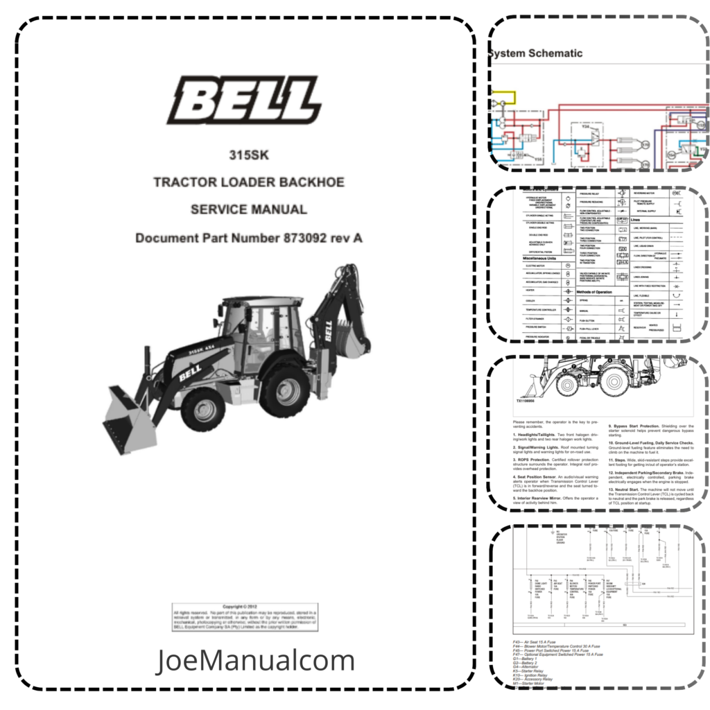 BELL 315SK Backhoe Loader Service Manual