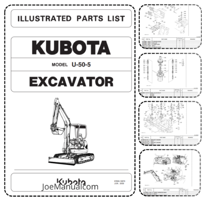 KUBOTA U50-5 Excavator Parts Catalog