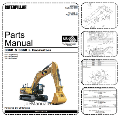 CAT 336D 336D L Excavator Parts Manual