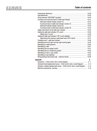 CLAAS Scorpion 9040 7045 7040 7040 6040 Repair Manual - Image 8