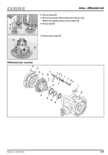 CLAAS Scorpion 9040 7045 7040 7040 6040 Repair Manual - Image 13