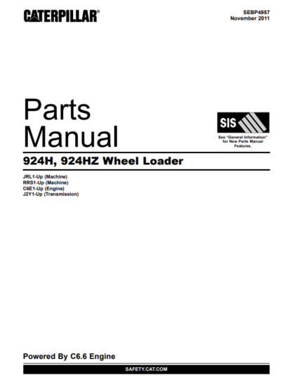 CAT 924H 924HZ Wheel Loader Parts Manual - Image 2