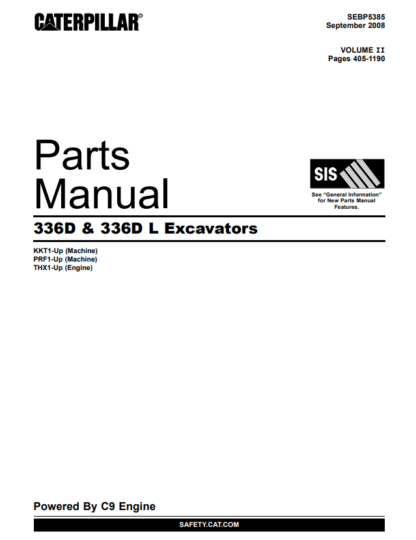 CAT 336D 336D L Excavator Parts Manual - Image 11