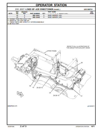 CAT 336D 336D L Excavator Parts Manual - Image 9