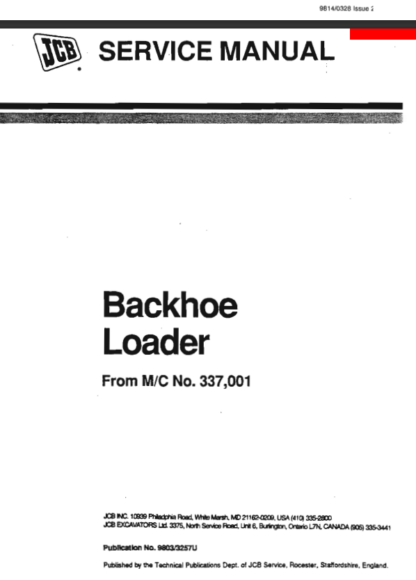 JCB 214 3CX 1987- SN 337001 Workshop Manual - Image 2