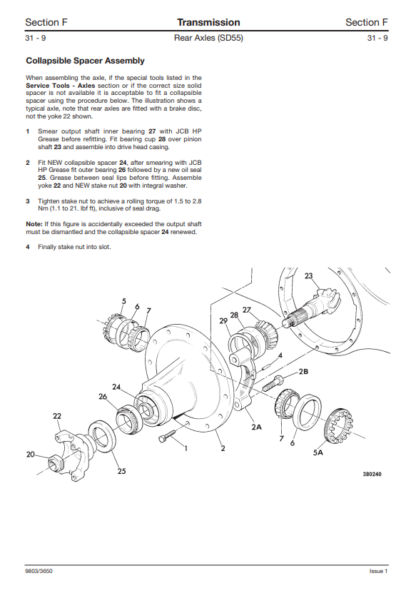The JCB 528-70 (SN 796000+) and 528S (SN 796102+) Service Manual - Image 10