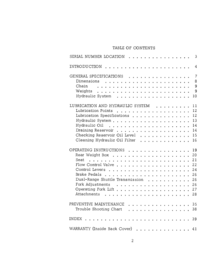 Case 430 Wheel Fork Lift Operator Manual - Image 2