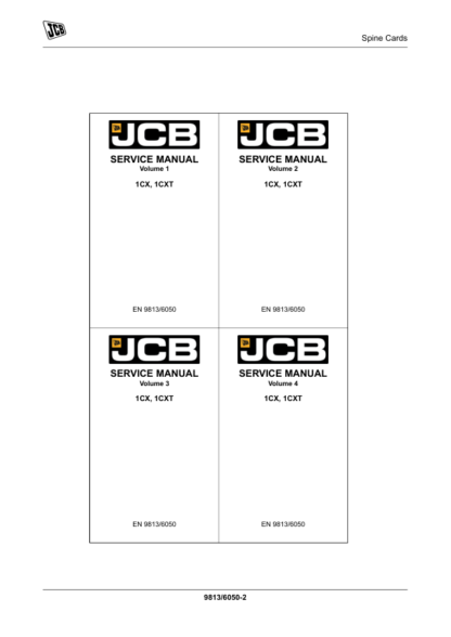 JCB 1CX 1CXT Backhoe Loader Service Manual - Image 3