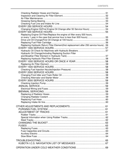Kubota U35-3 KX91-3 Excavator Operation Manual - Image 4