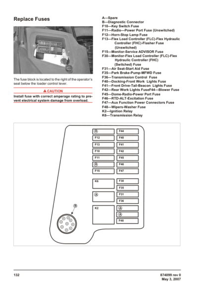 BELL TLB 315SJ Backhoe Loader Operator Manual - Image 12