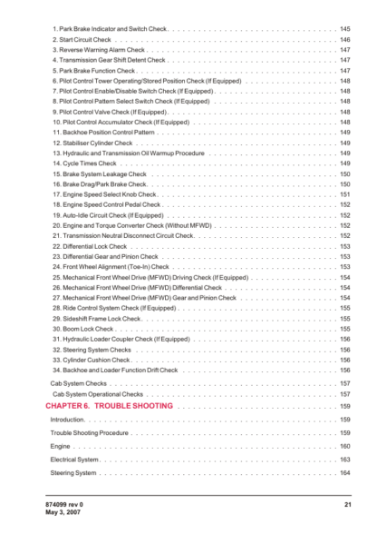 BELL TLB 315SJ Backhoe Loader Operator Manual - Image 8