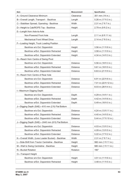 BELL TLB 315SJ Backhoe Loader Operator Manual - Image 14