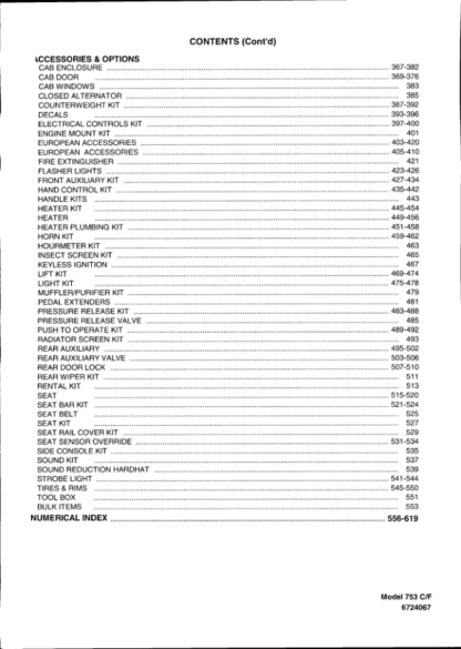 Bobcat 753 Skidsteer Parts Manual - Image 3