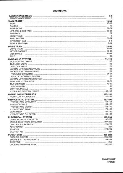 Bobcat 753 Skidsteer Parts Manual - Image 5