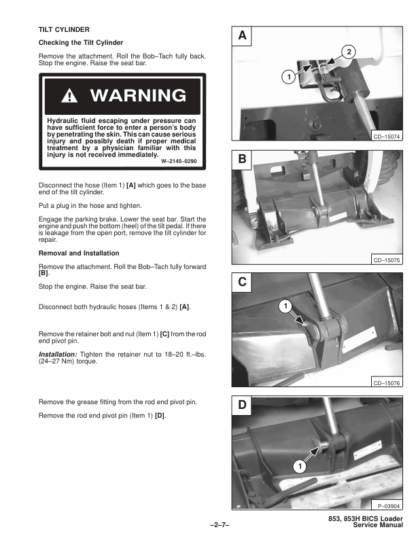 Bobcat 853 Skidsteer Service Manual - Image 13