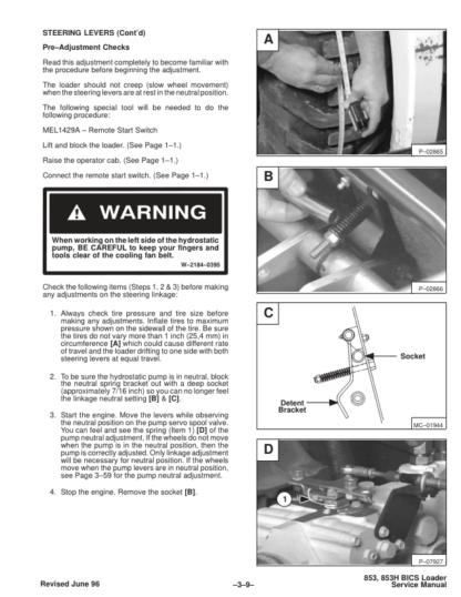 Bobcat 853 Skidsteer Service Manual - Image 4